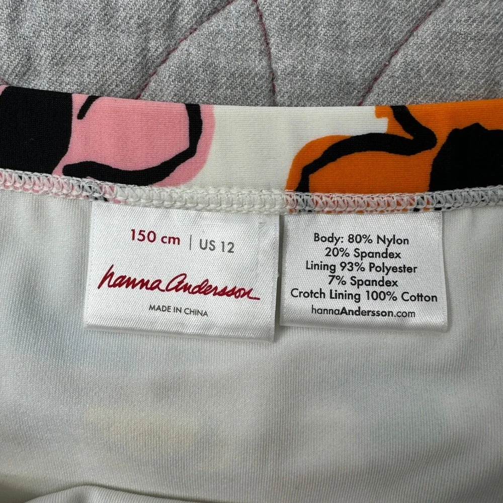 Hanna Andersson Swim Skirt White Floral Bold‎ Multi-Color / Girls 12
